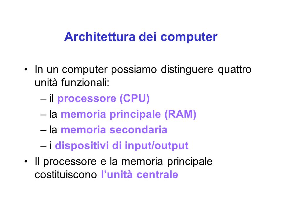 Architettura dei computer