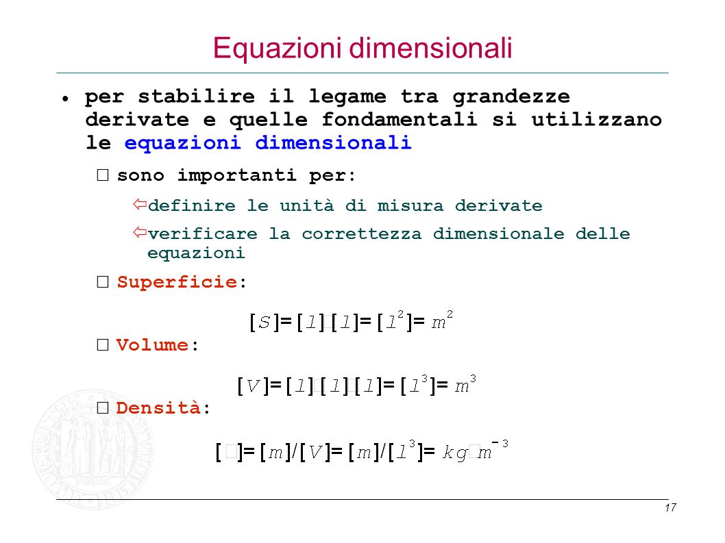 Equazioni dimensionali