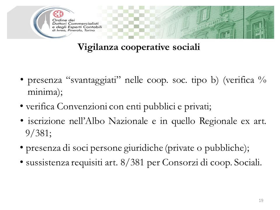 Vigilanza cooperative sociali