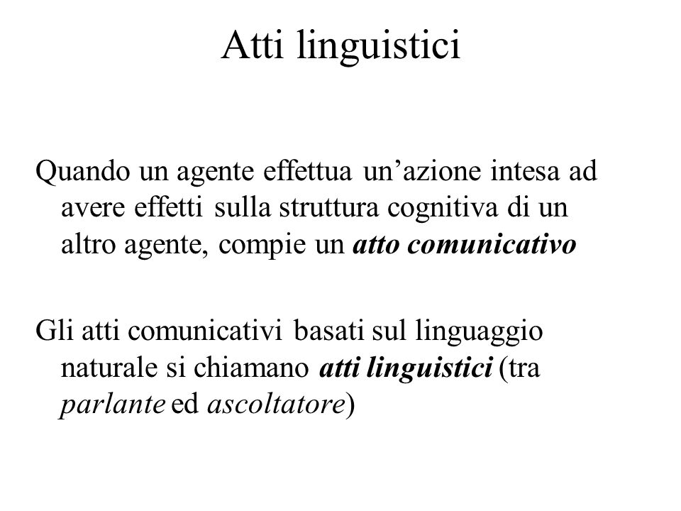 Atti linguistici