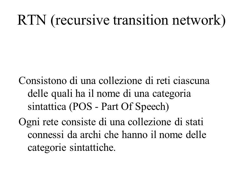 RTN (recursive transition network)