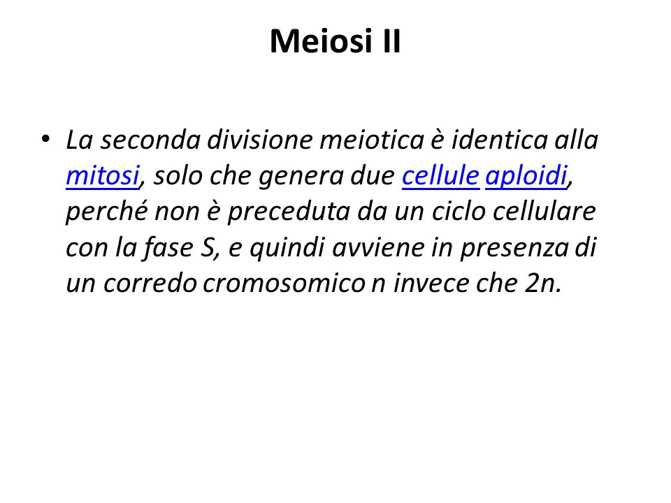 Meiosi II