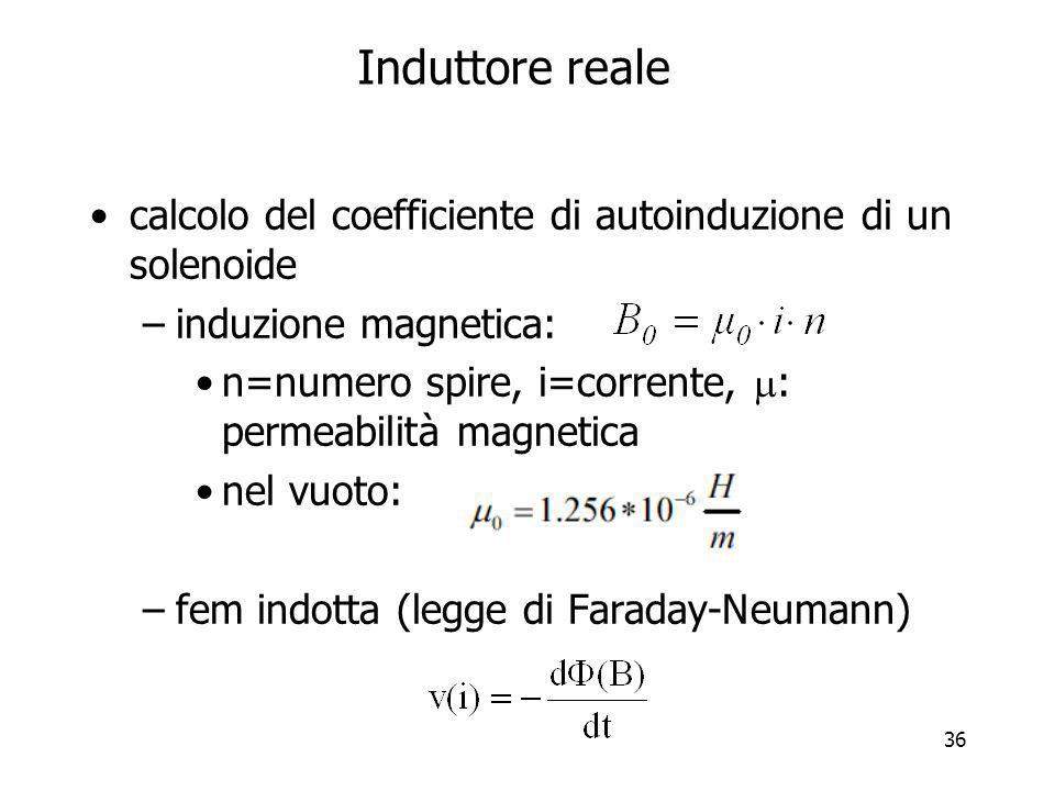 Induttore reale calcolo del coefficiente di autoinduzione di un solenoide. induzione magnetica: