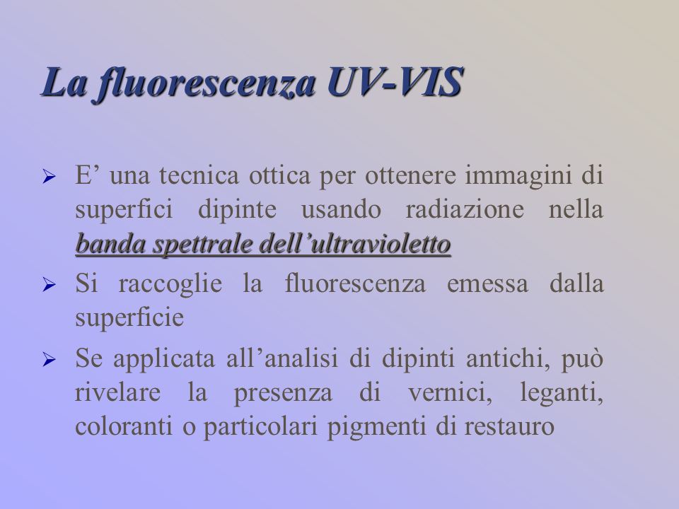 La fluorescenza UV-VIS
