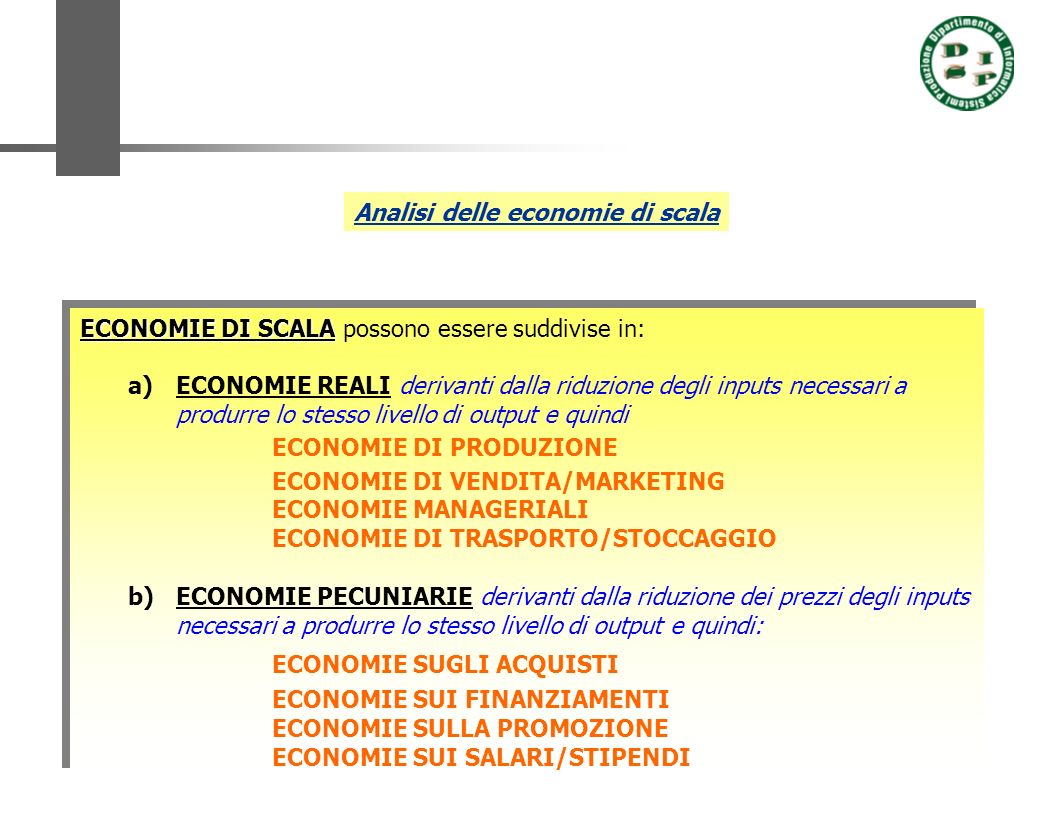 Analisi delle economie di scala