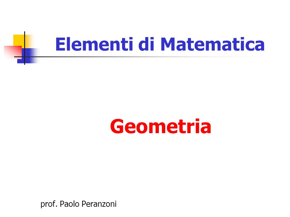 Elementi di Matematica