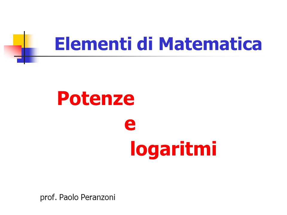 Elementi di Matematica