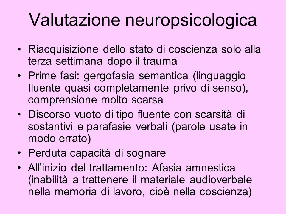 Valutazione neuropsicologica