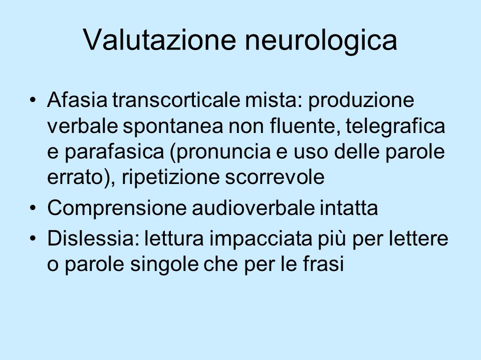 Valutazione neurologica