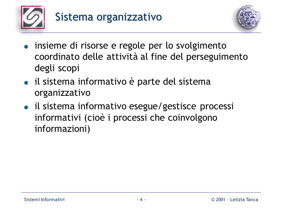 Sistema organizzativo