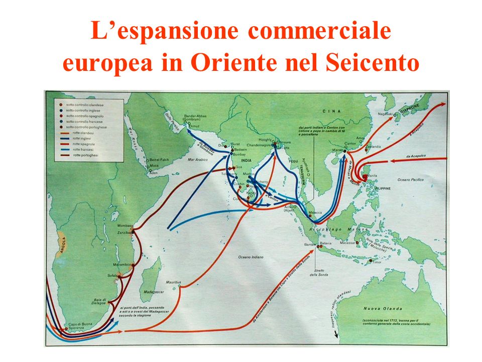 L’espansione commerciale europea in Oriente nel Seicento