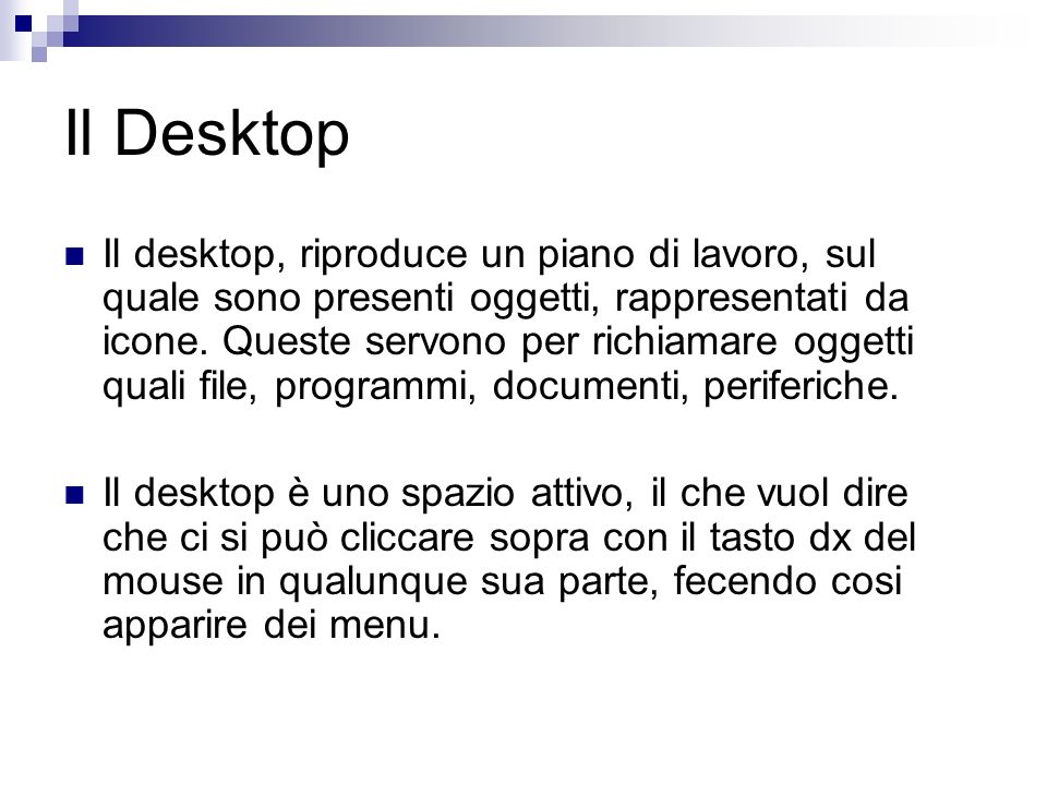 Il Desktop