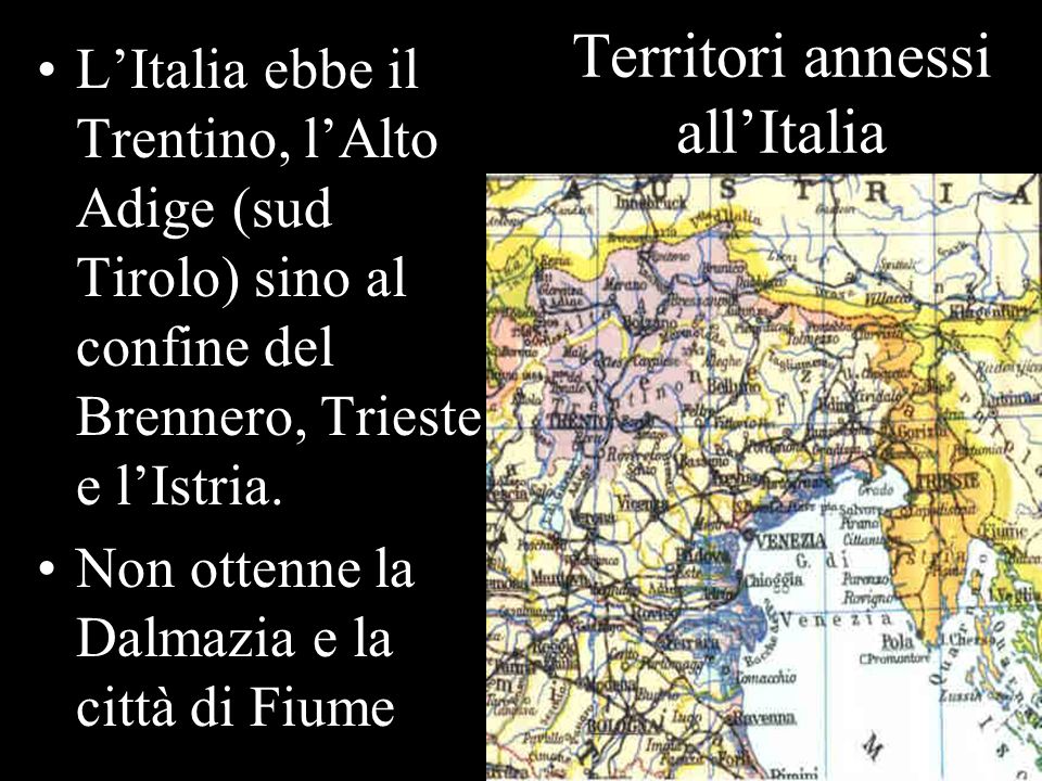 Territori annessi all’Italia