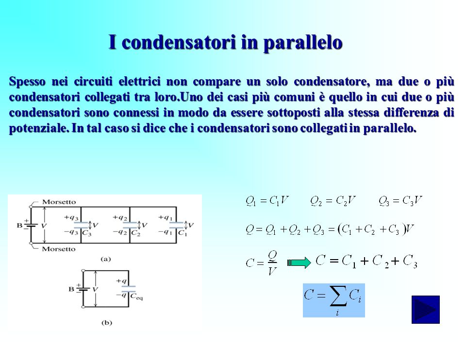 I condensatori in parallelo