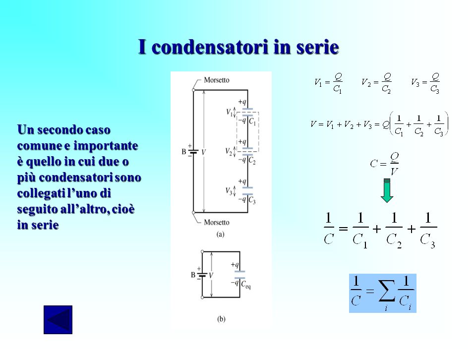 I condensatori in serie