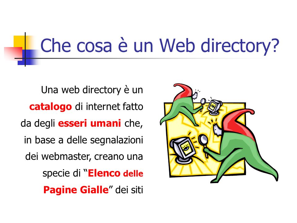Che cosa è un Web directory