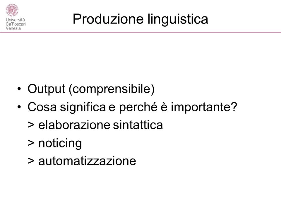 Produzione linguistica