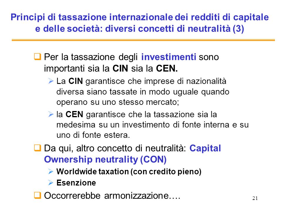 Lezione 3 Tassazione Del Risparmio E Degli Investimenti In Economia Chiusa E Aperta Tassazione 7979