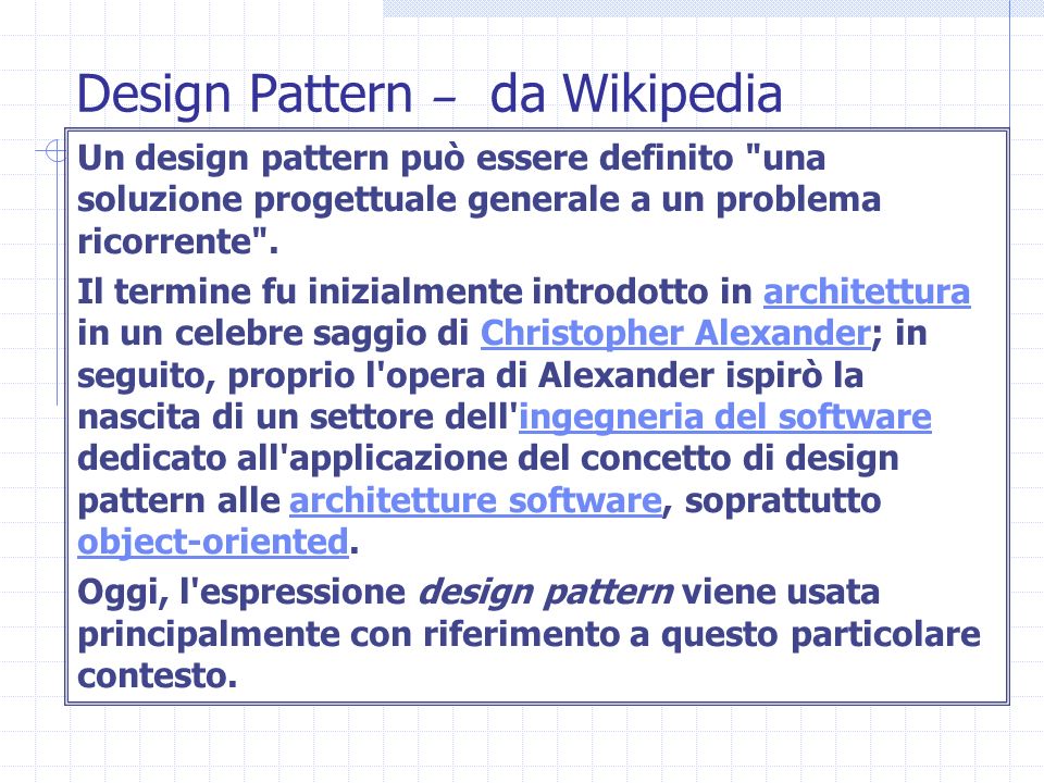 Design Pattern – da Wikipedia