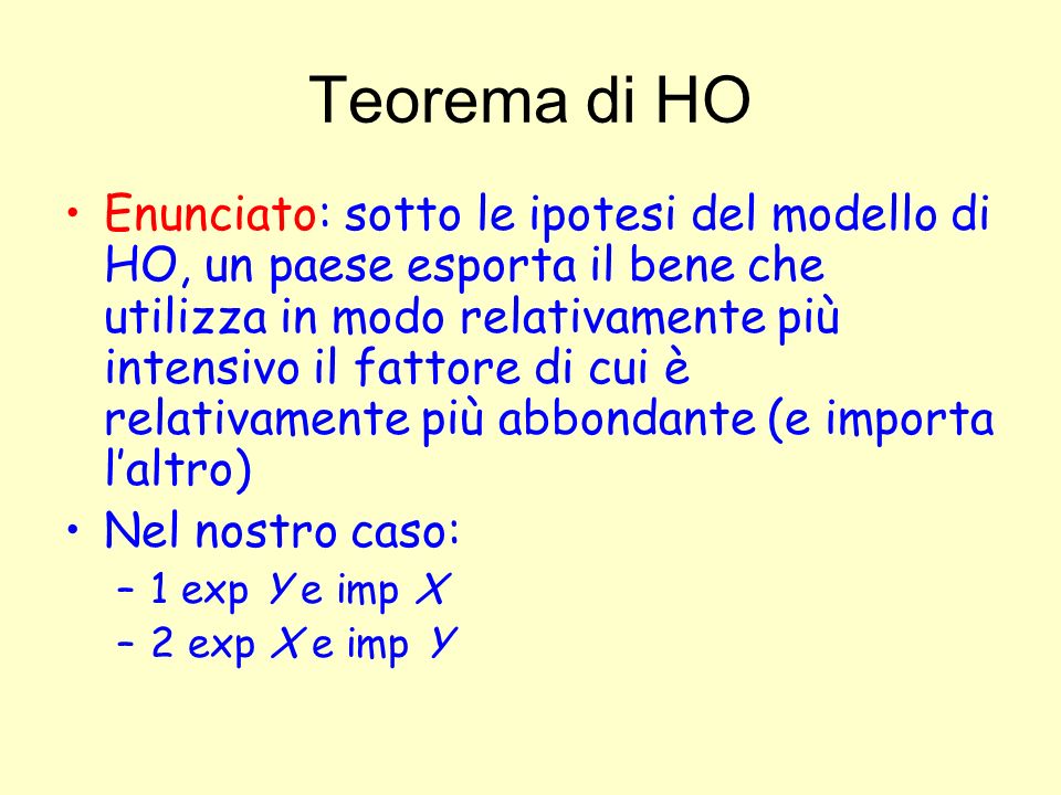 Teorema di HO