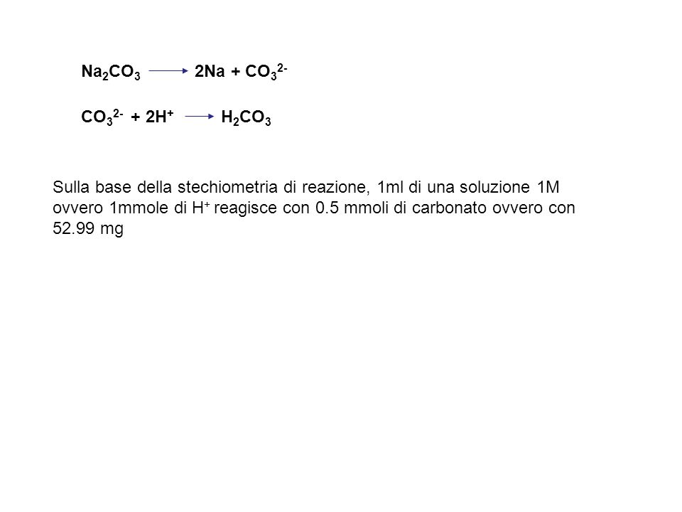 Na2CO3 2Na + CO32- CO H+ H2CO3.