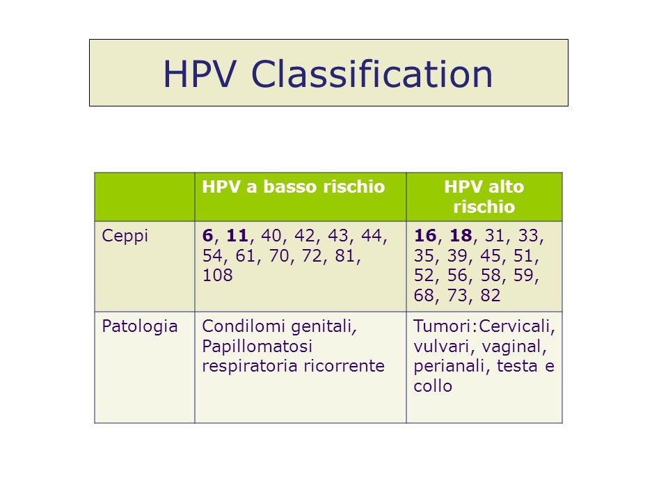 Papilloma virus ceppi ad alto rischio. Ceppi hpv ad alto rischio Papilomavirus uman și prostatită