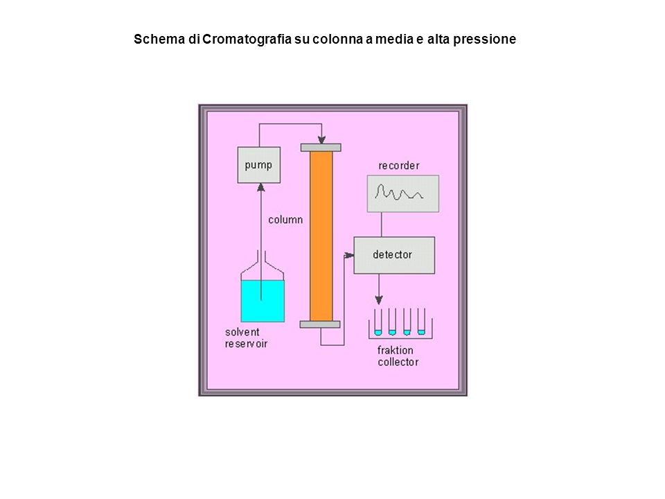 Schema di Cromatografia su colonna a media e alta pressione