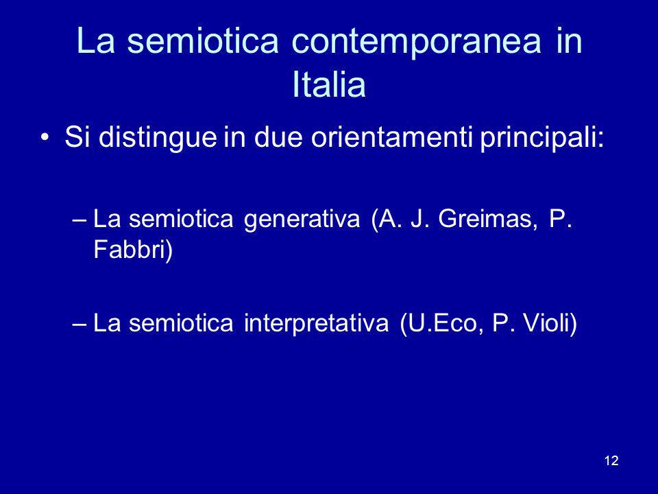 La semiotica contemporanea in Italia