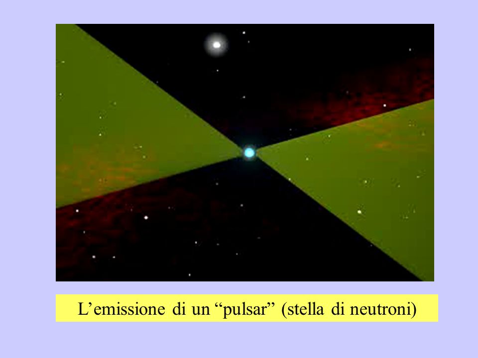 L’emissione di un pulsar (stella di neutroni)