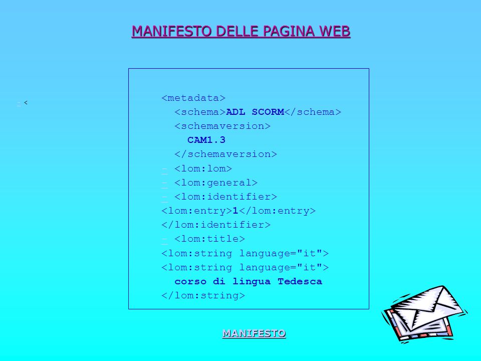 MANIFESTO DELLE PAGINA WEB