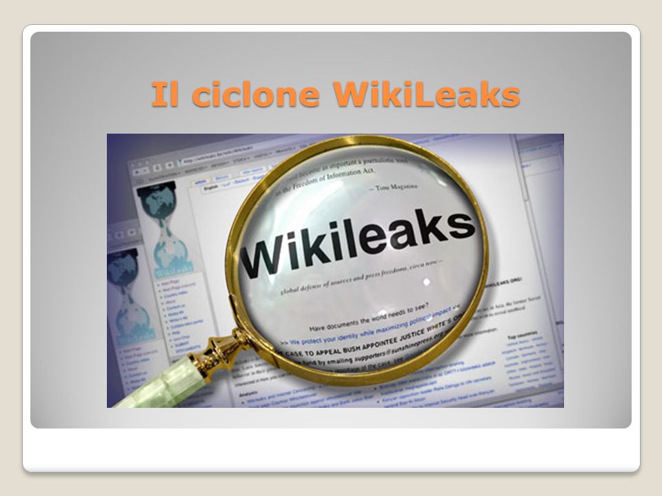 Il ciclone WikiLeaks