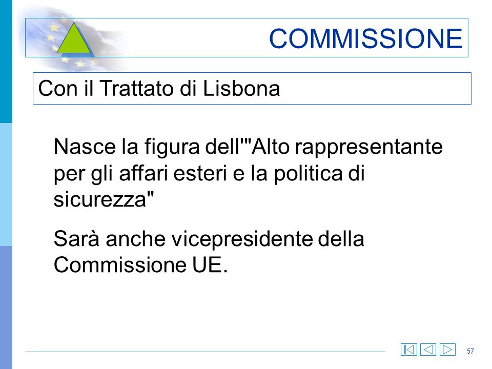 COMMISSIONE Con il Trattato di Lisbona