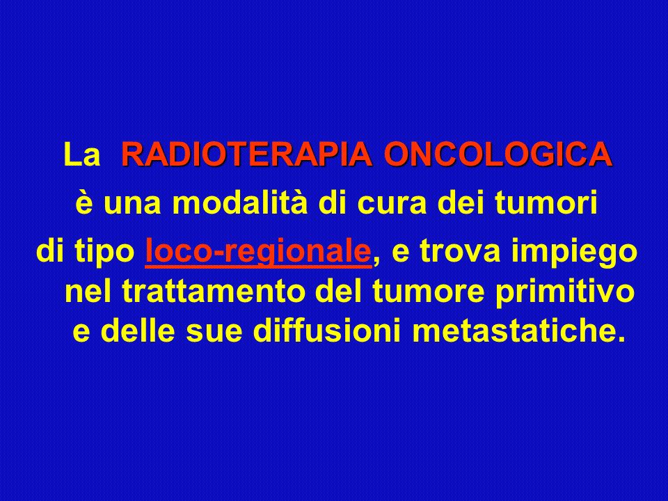 La RADIOTERAPIA ONCOLOGICA è una modalità di cura dei tumori
