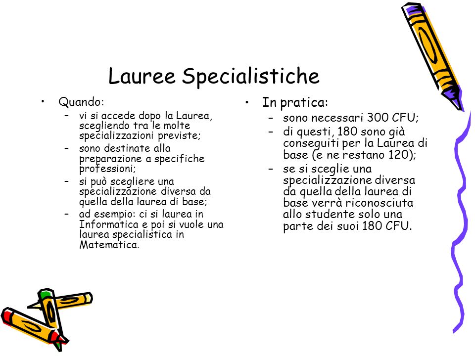 Lauree Specialistiche
