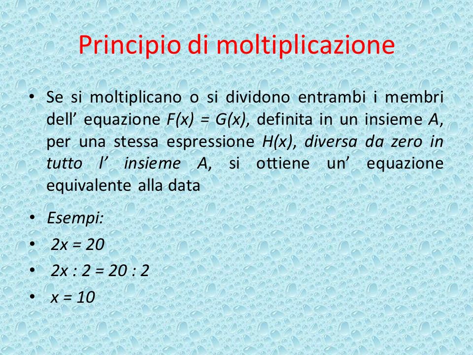 Principio di moltiplicazione