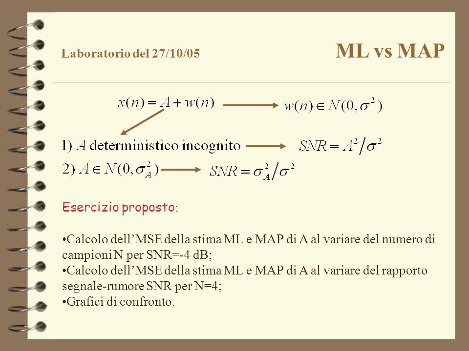 Laboratorio del 27/10/05 ML vs MAP