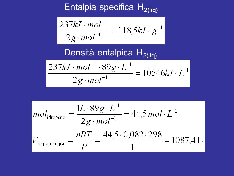 Entalpia specifica H2(liq)