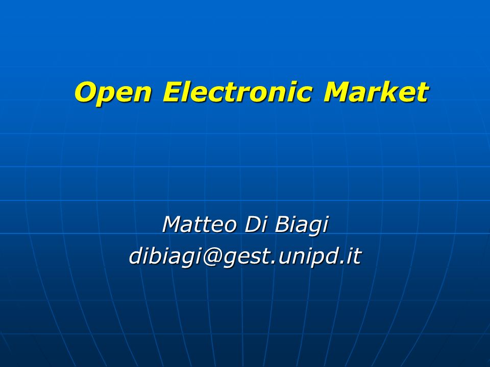Open Electronic Market