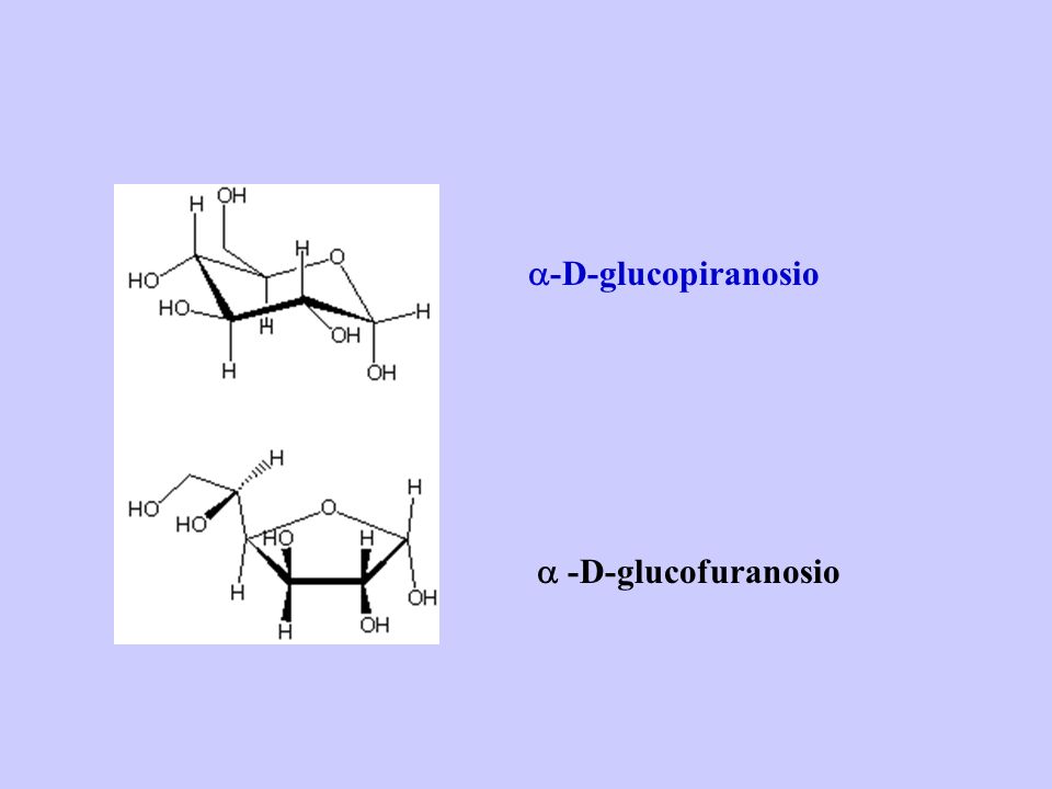a-D-glucopiranosio a -D-glucofuranosio