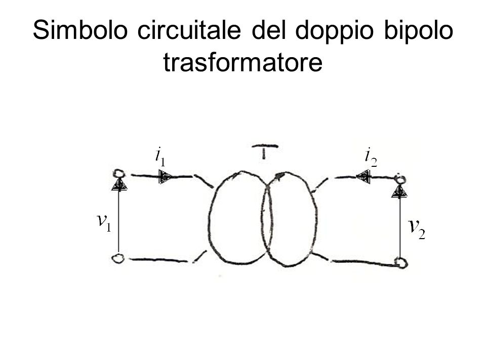 Simbolo circuitale del doppio bipolo trasformatore