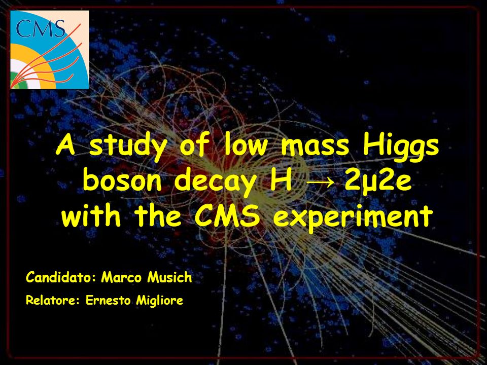 A study of low mass Higgs boson decay H → 2μ2e with the CMS experiment