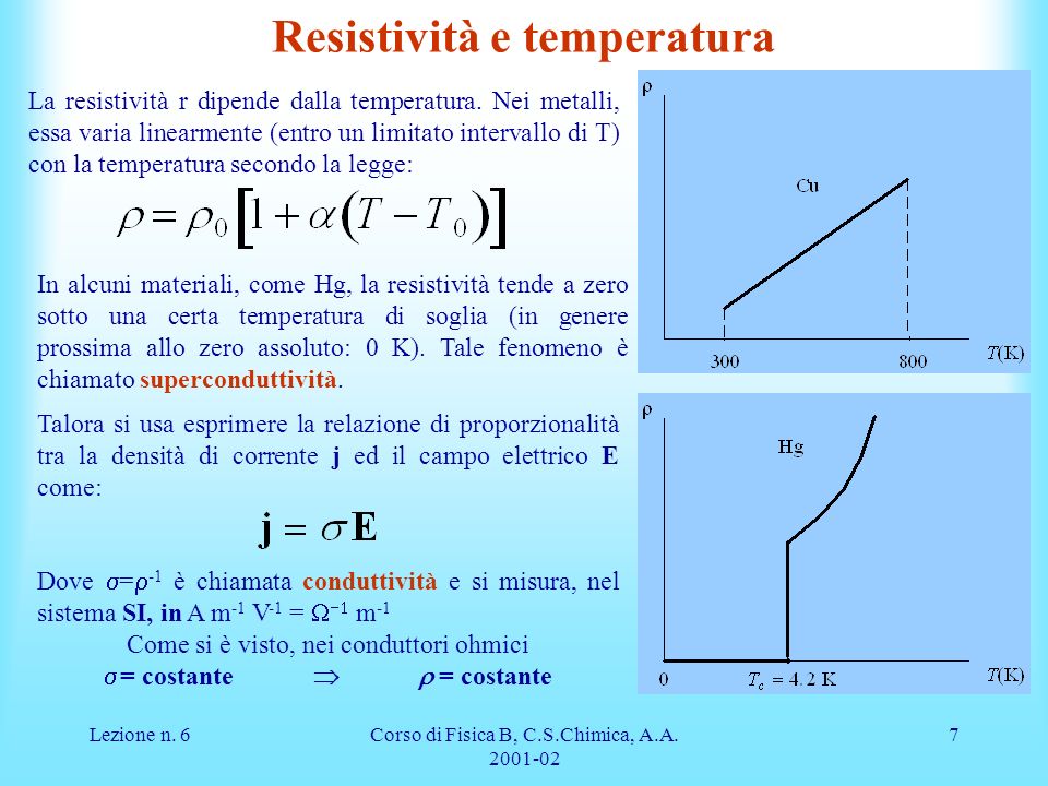 Resistività e temperatura