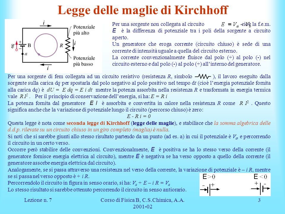 Legge delle maglie di Kirchhoff