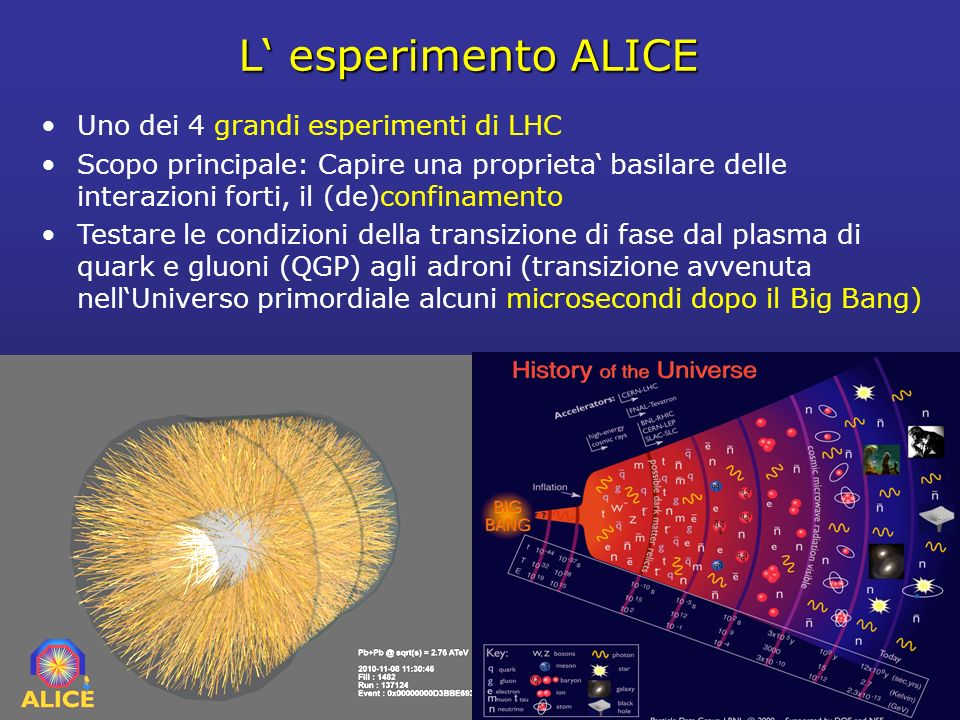 L‘ esperimento ALICE Uno dei 4 grandi esperimenti di LHC