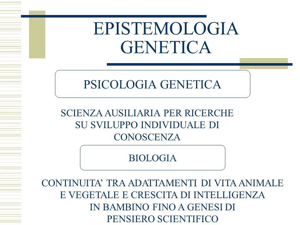 EPISTEMOLOGIA GENETICA