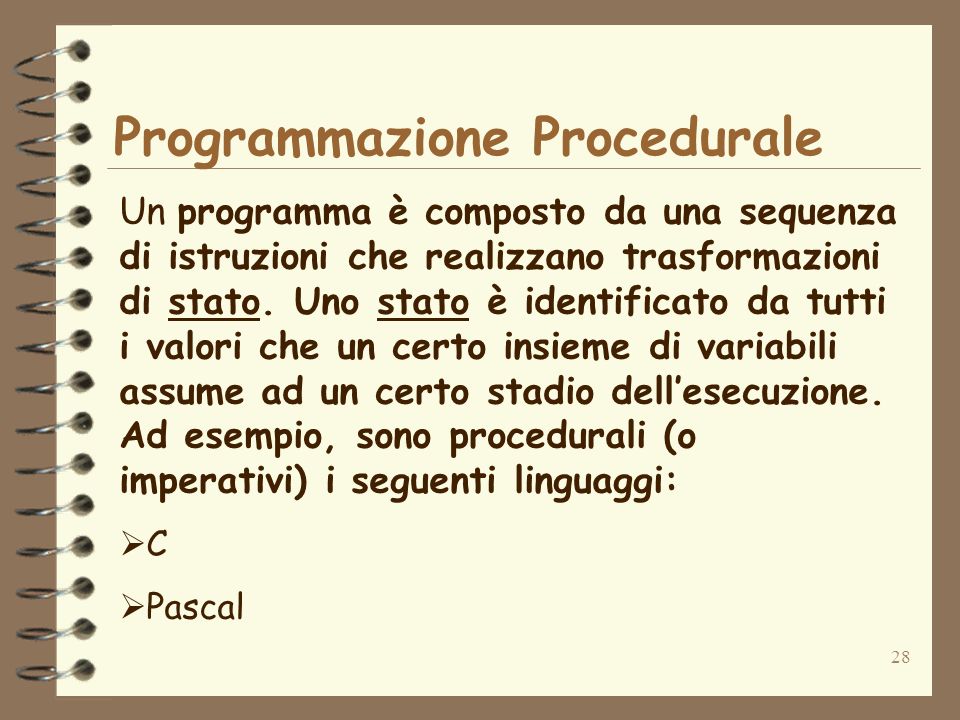 Programmazione Procedurale