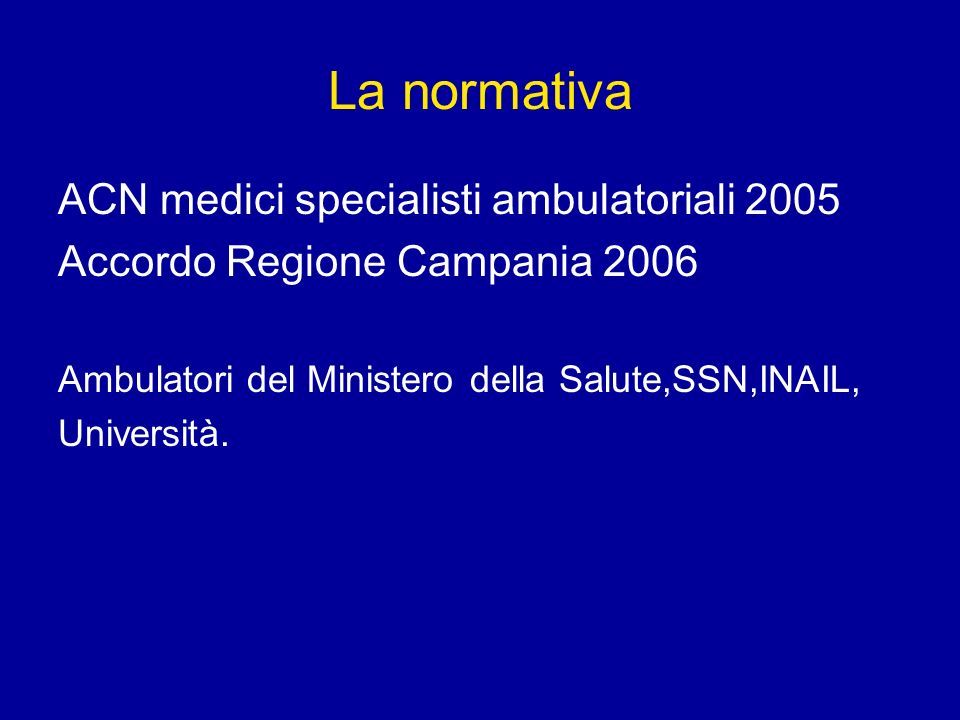 La normativa ACN medici specialisti ambulatoriali 2005