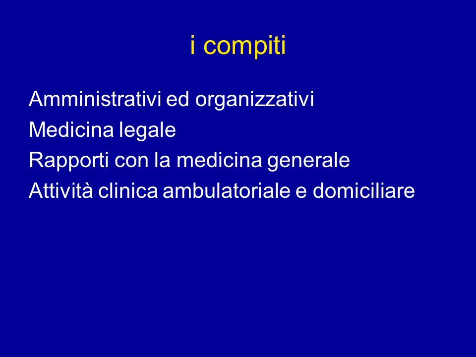 i compiti Amministrativi ed organizzativi Medicina legale