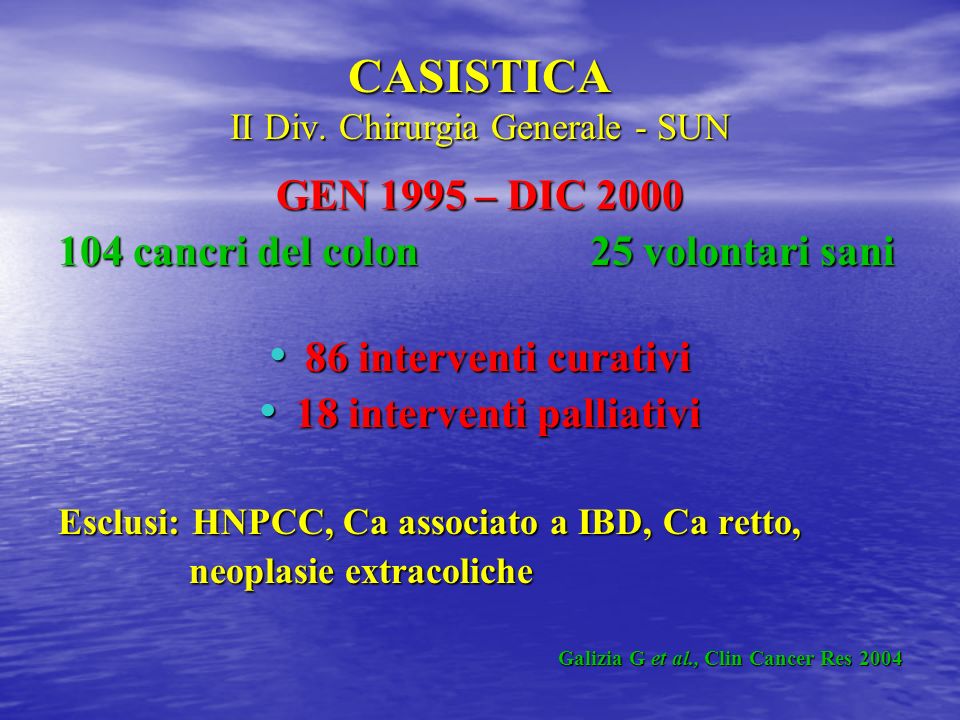 CASISTICA II Div. Chirurgia Generale - SUN