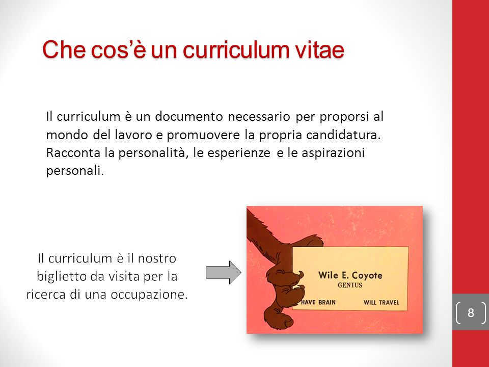 Come Si Compila Il Curriculum Vitae Ppt Video Online Scaricare